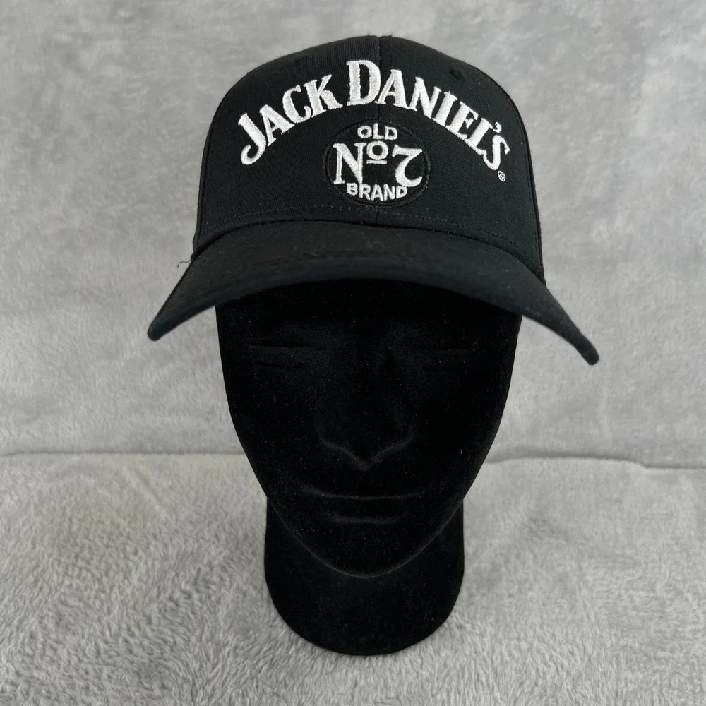 Jack Daniels Old No 7 Hat Black Whiskey Embroidered Logo Strapback Baseball Cap